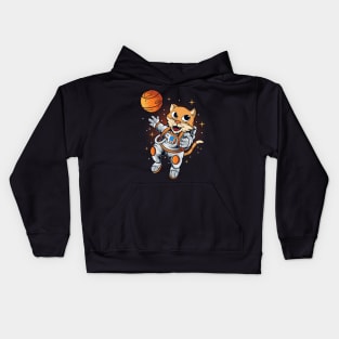 cat space planet Kids Hoodie